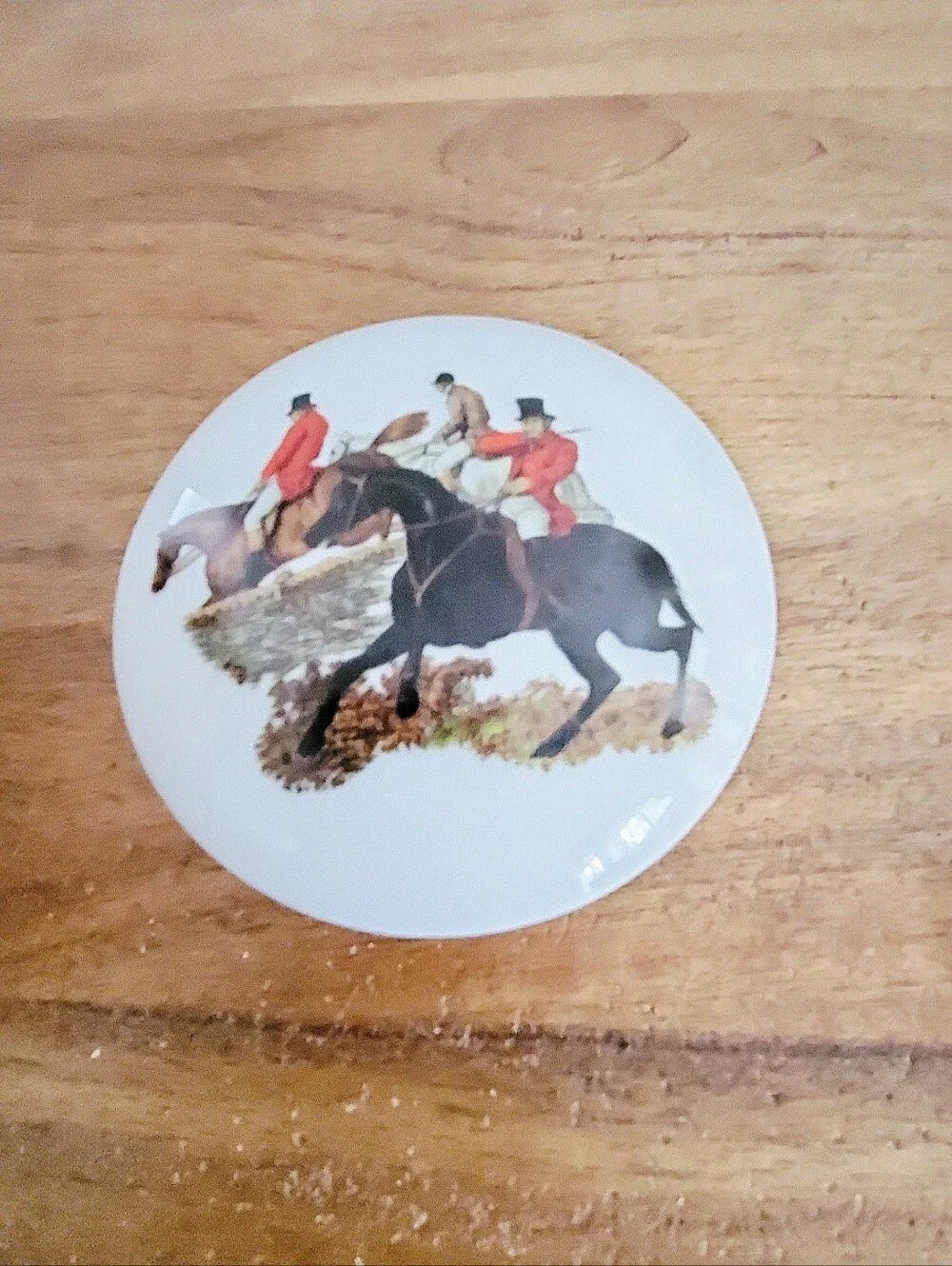 Vintage The Huntsman Equestrian Porcelain Trinket Box English Country